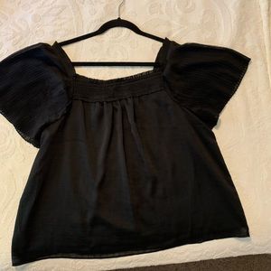 Ann Taylor XXL black light weight short sleeve blouse